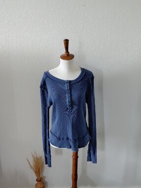 Free People Thermal Henley Shirt